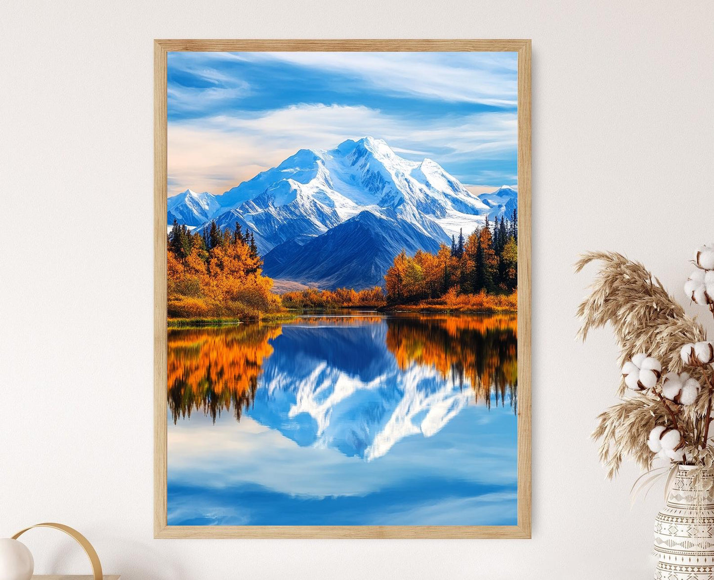 Affiche Denali – Poster Paysage Alaskan avec Montagne et Lac
