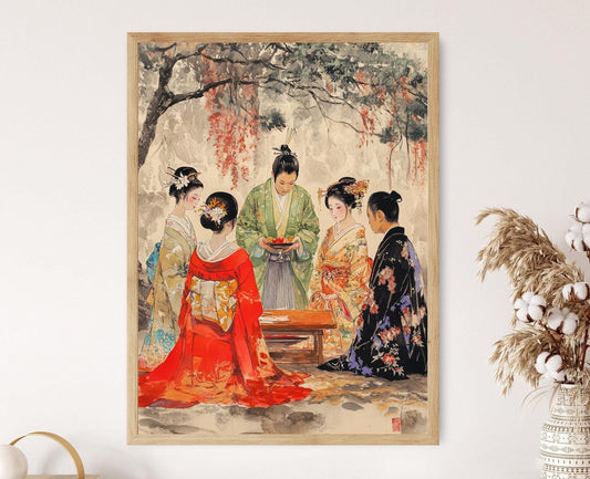 Affiche de Mariage Japonais – Art Populaire en Impression