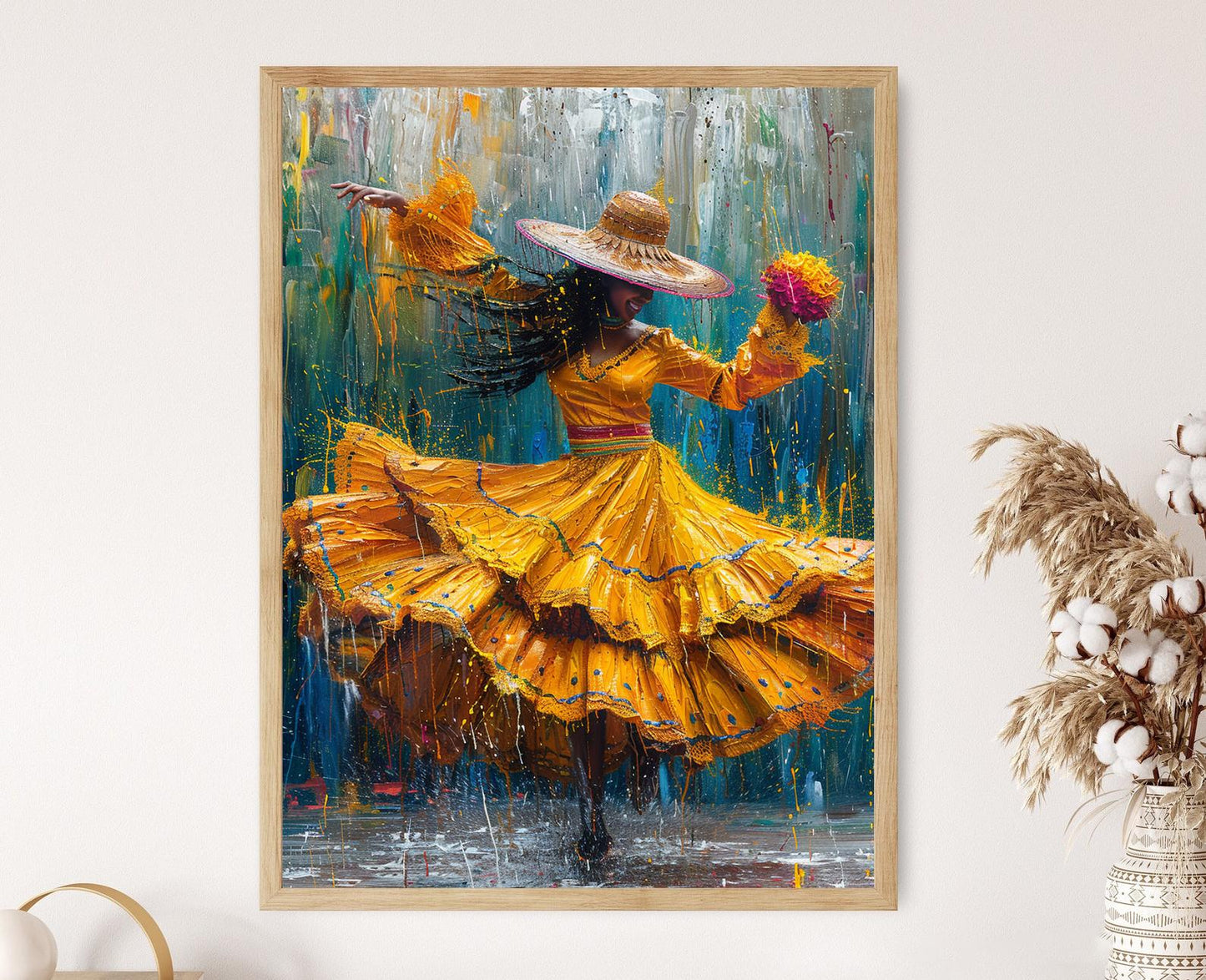 Affiche Bomba et Plena – Danse Colorée de la Culture Porto-Ricaine