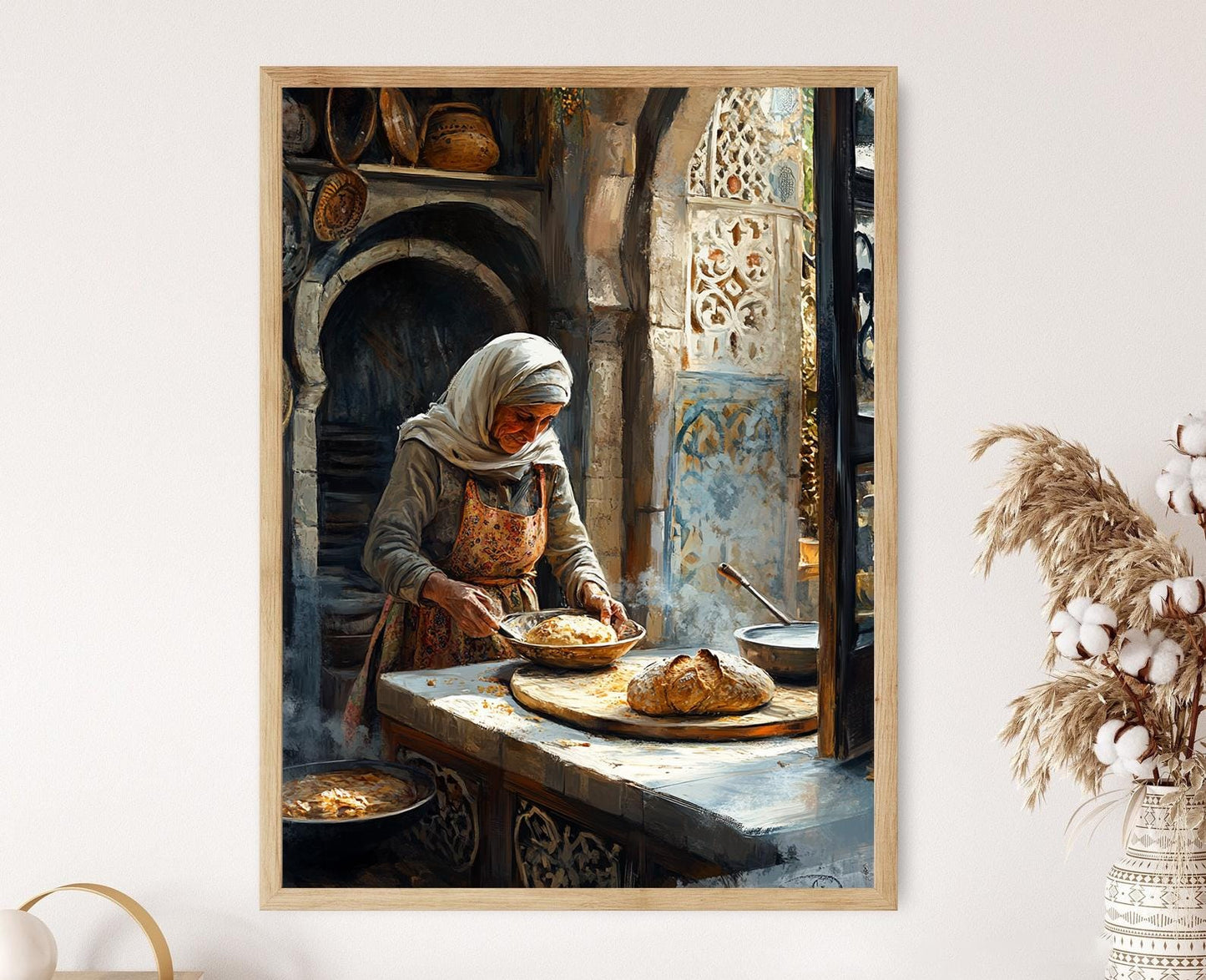 Affiche Pain Kurde – Impression artistique déco rustique pour cuisine