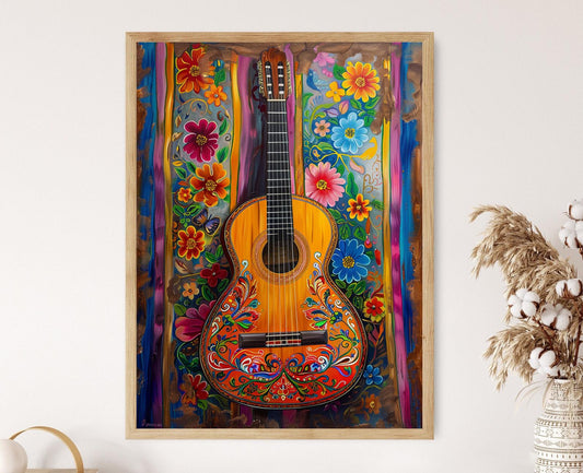 Affiche Requinto Classique – Poster Peinture d'Instrument Mexicain
