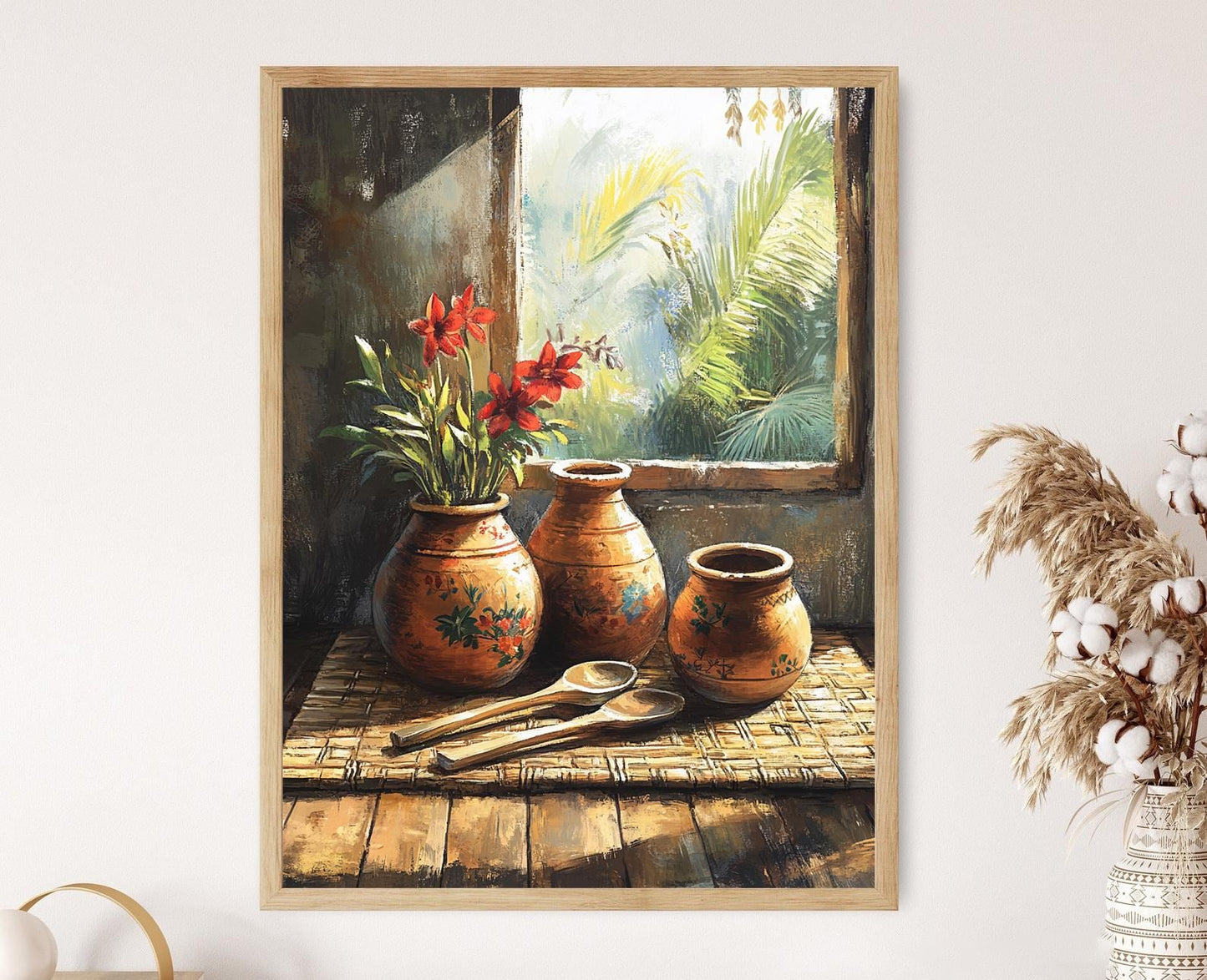 Affiche Cuisine Rustique Sri Lankaise – Poster Décor en Pot d'Argile