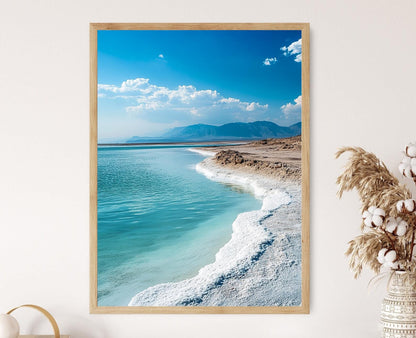 Affiche Lac Assal – Poster Éblouissant de l'Eau Turquoise et des Salins