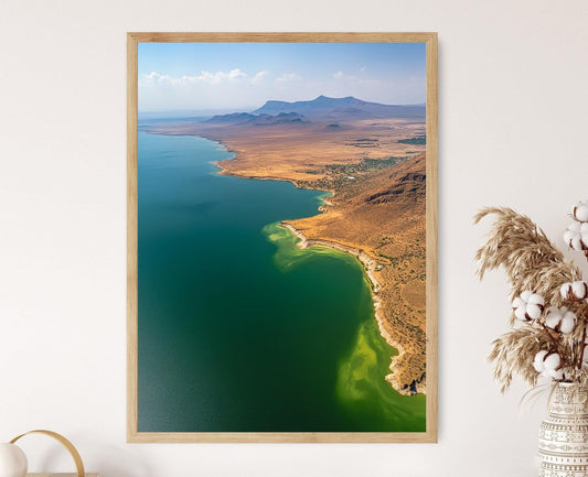 Affiche Lac Turkana – Poster Art Émeraude, Îles Volcaniques