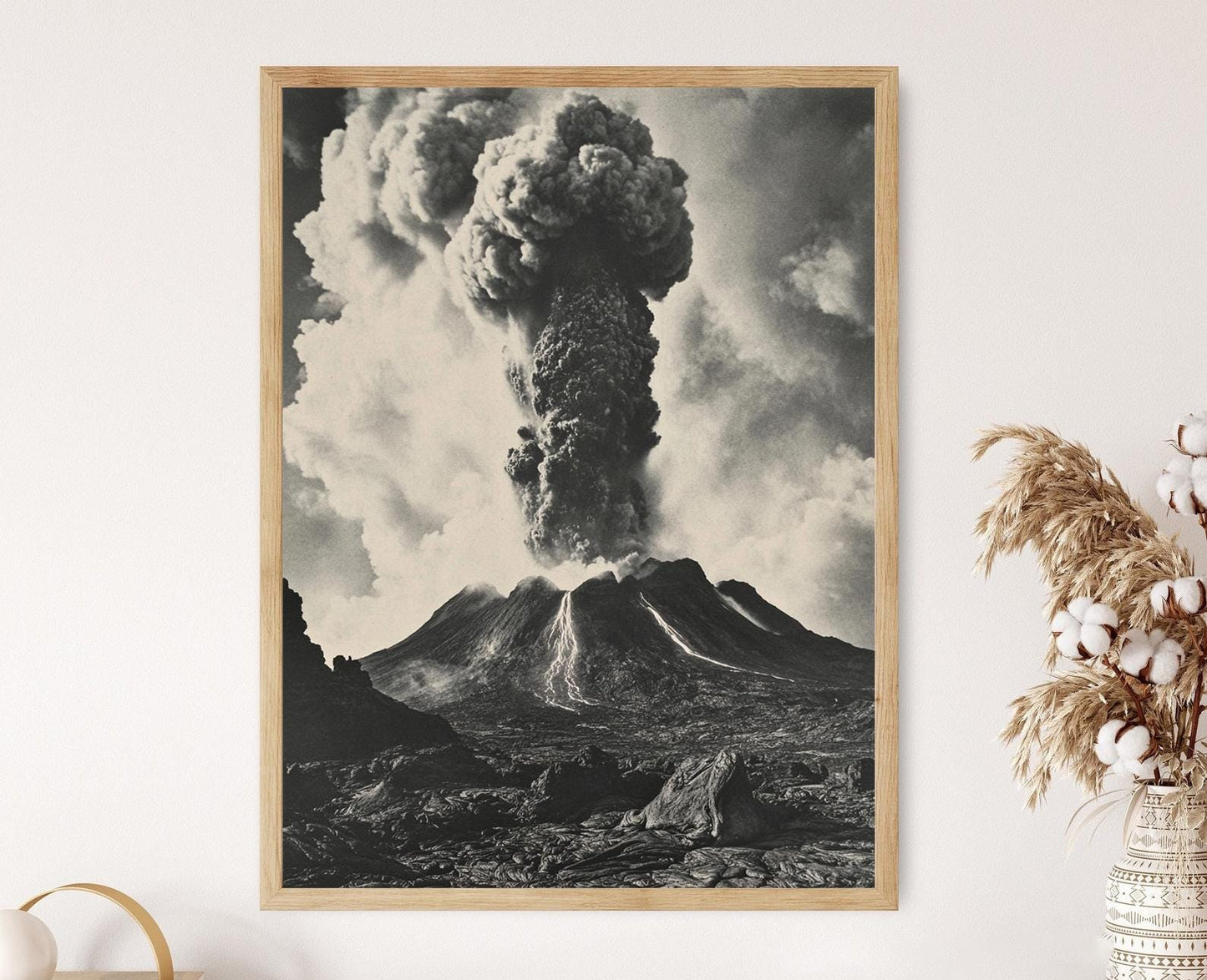 Affiche volcanique hawaïenne – Impression photo de lave au crépuscule