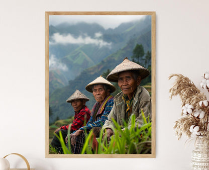 Affiche Ifugao – Poster Art des rizières des Philippines