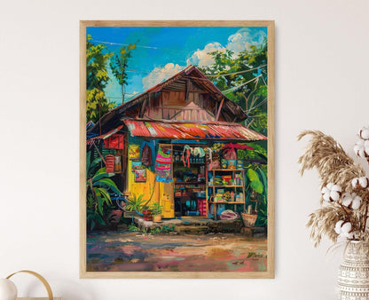 Affiche Magasin Sari Sari – Peinture Murale Filipine Éclatante