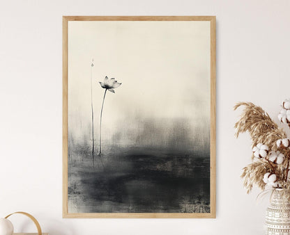 Affiche Bada Shanren - Impression d'art encre chinoise minimaliste