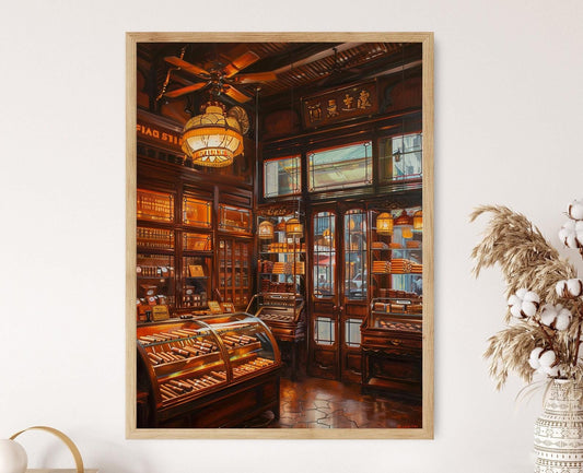 Affiche Boutique de Cigares Nostalgique – Art Cubain Fait Main pour Salon