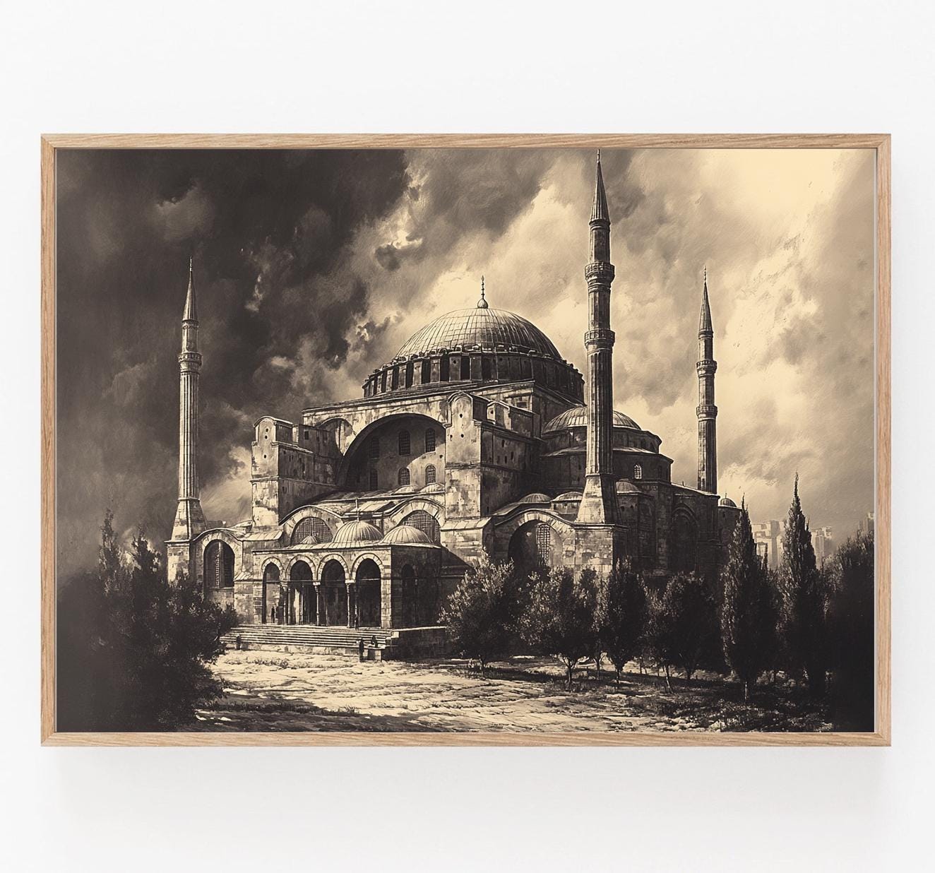 Affiche Hagia Sofia – Lithographie d'Istanbul en Art Mural