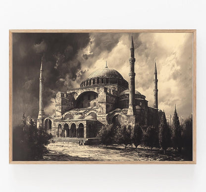 Affiche Hagia Sofia – Lithographie d'Istanbul en Art Mural
