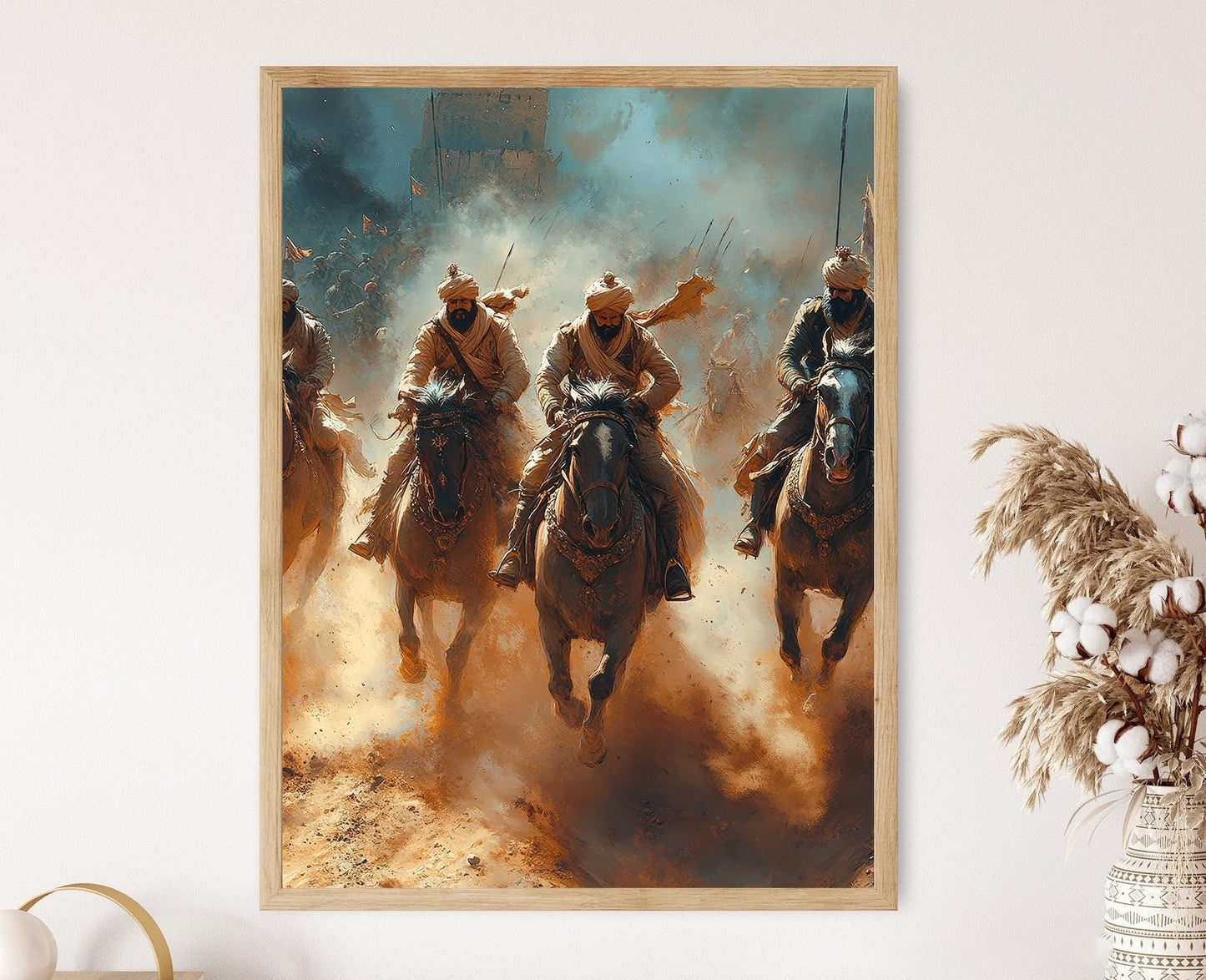 Affiche Charge de Cavalerie – Poster Art de la Bataille Sikh et Britannique