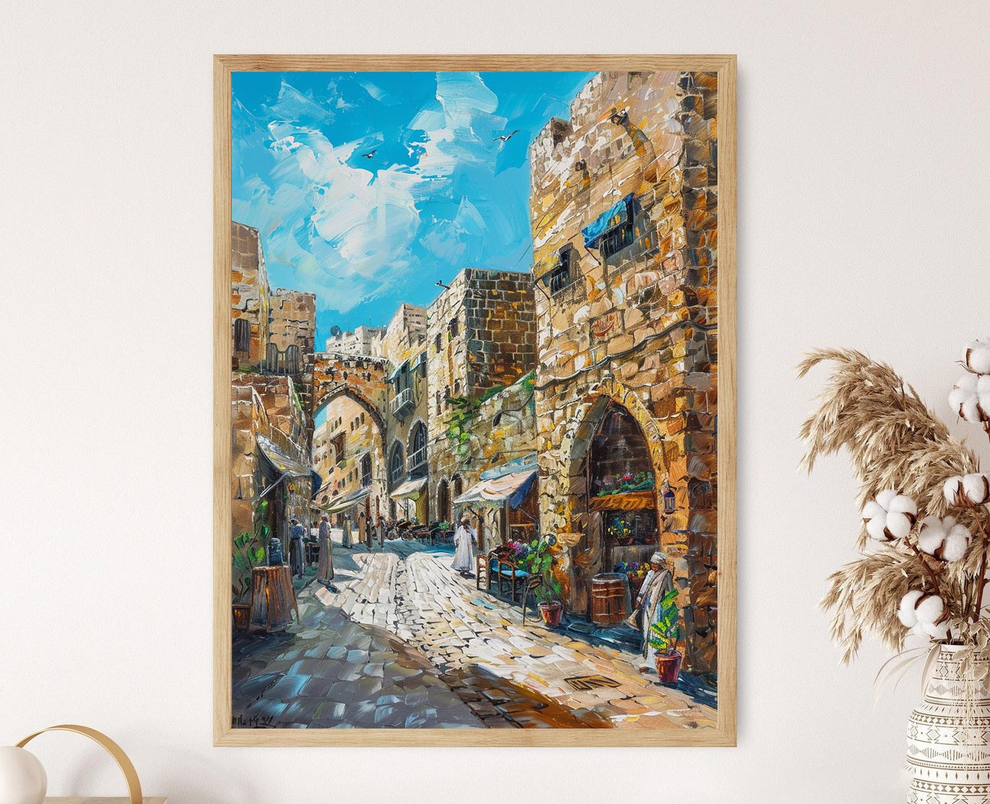 Affiche Jérusalem : Peinture de la Porte de Jaffa, Vue Historique