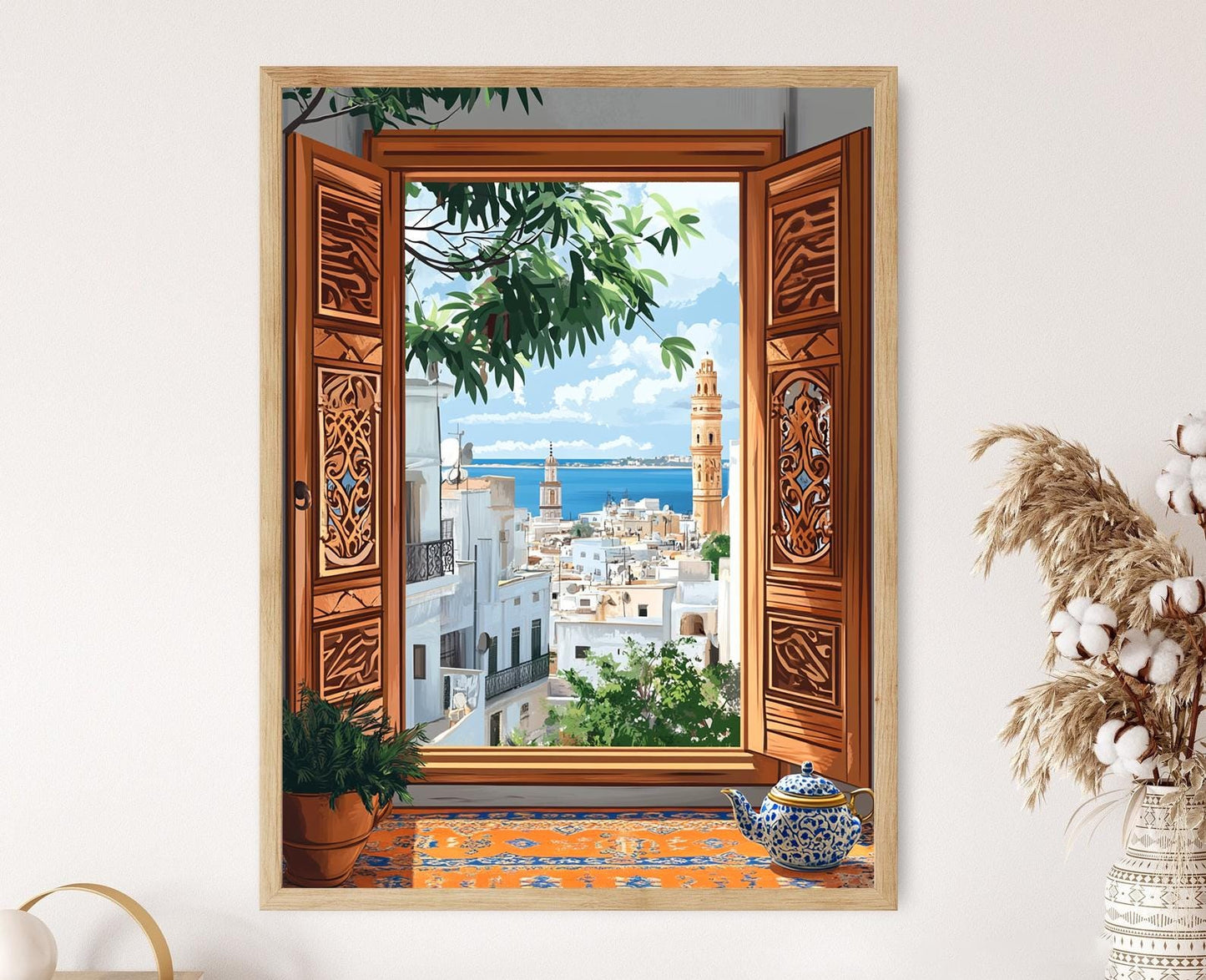 Affiche Casbah d'Alger – Poster Fenêtre Berbère, Architecture Algérienne