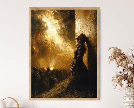 Affiche Martyre de Ste. Jeanne d'Arc – Poster Art religieux médiéval