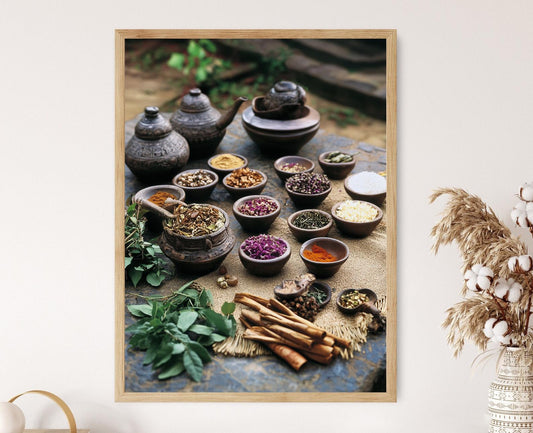 Affiche Ayurveda Holistique – Art du Soin Ancien et Remèdes Naturels