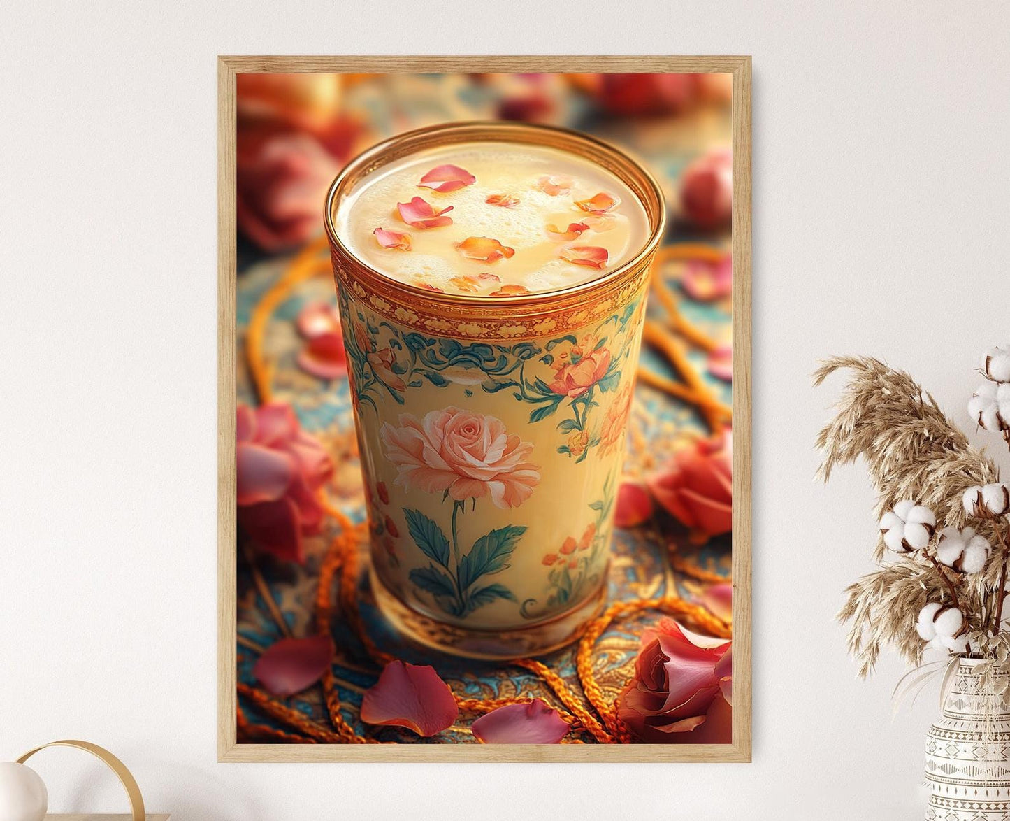 Affiche Art Indien – Impression florale avec motifs moghols