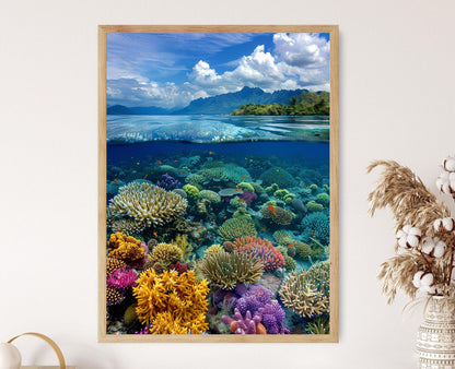 Affiche Récifs Coralliens de Palawan – Illustration Artistique Philippines