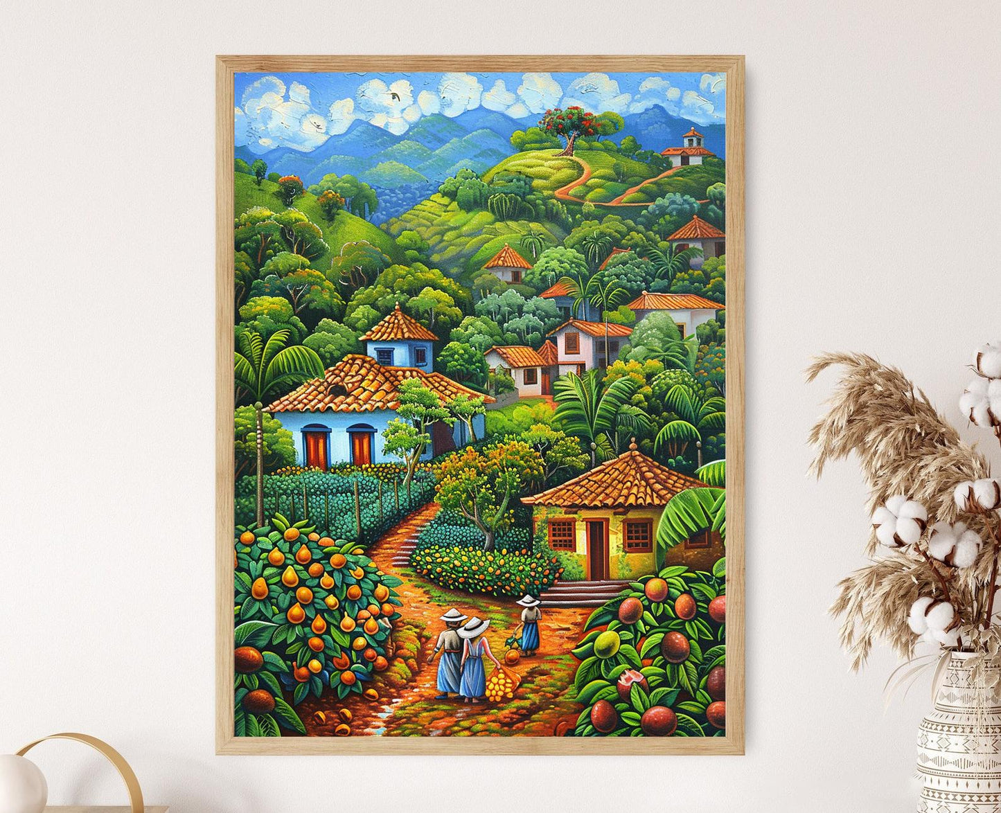 Affiche Mangue Brésilienne – Peinture de Récolte Tropicale et Verdoyante