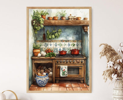 Affiche Cuisine Boricua – Poster Ingrédients de Sofrito et Céramiques