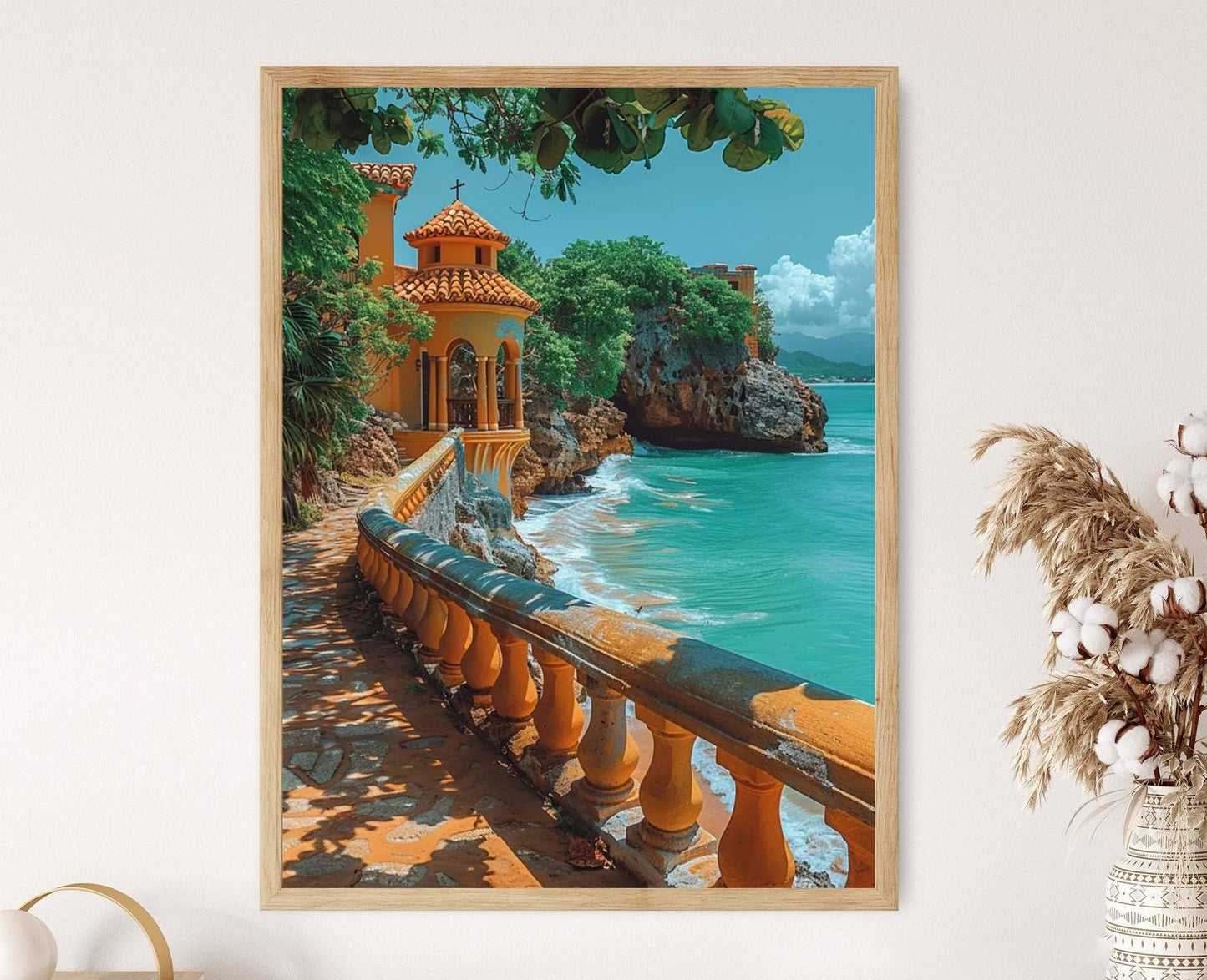 Affiche Vieille San Juan – Impression artistique de voyage à Porto Rico