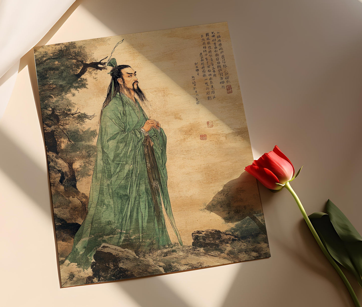 Affiche Ancêtre de l'Humanité Fuxi – Poster Mythologie Chinoise