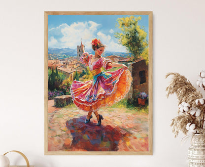 Affiche de Danse Tarantella – Poster Art Traditionnelle Italienne