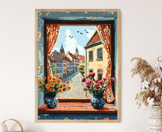 Affiche Patrimoine Lituanien – Poster Art Décor Rustique de Kaunas