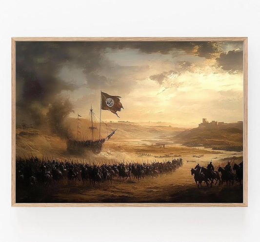 Affiche Siège de Constantinople – Poster Peinture de bataille byzantine