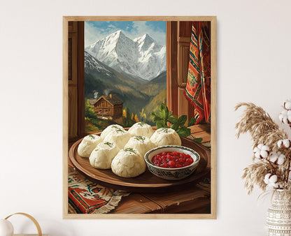 Affiche de Fromage Oscypek – Art Rustique des Montagnes Polonaises