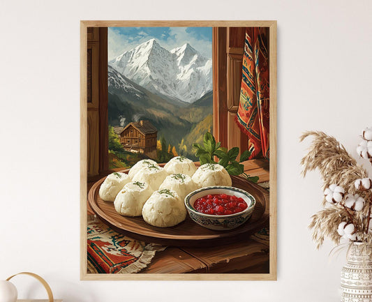 Affiche de Fromage Oscypek – Art Rustique des Montagnes Polonaises