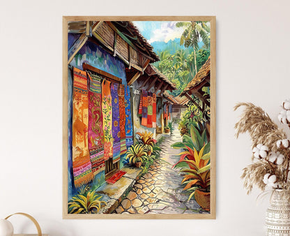 Affiche Batik Indonésien – Impression d'Art Unique de Java