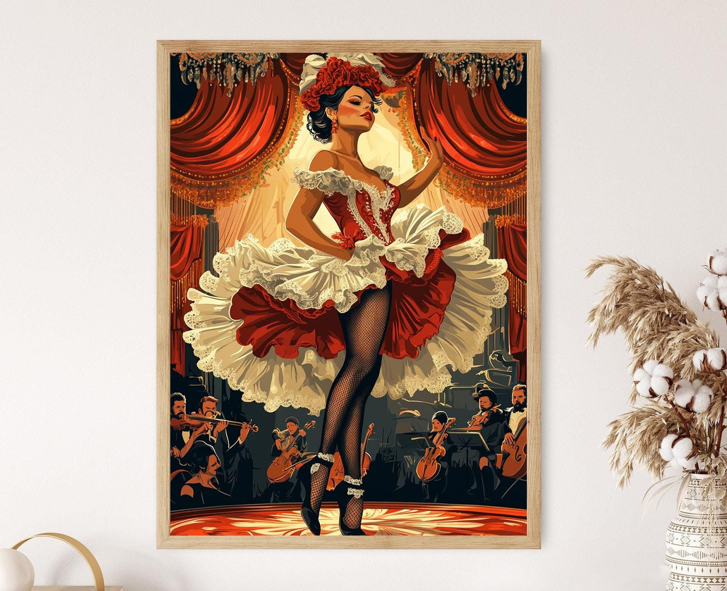 Affiche Cabaret Parisien – Illustration Vintage du French Cancan