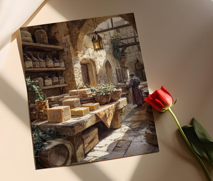 Affiche Artisanat du Savon d'Alep – Illustration du Patrimoine Syrien