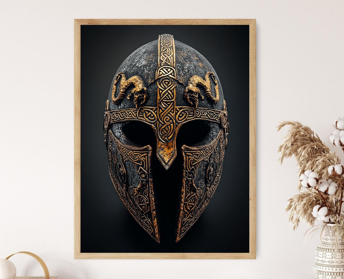 Affiche guerrier celte – Poster avec motifs animaliers entrelacés