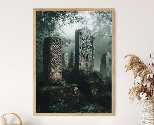 Affiche Ruines Celtiques Anciennes – Poster Mystique d'Irlande