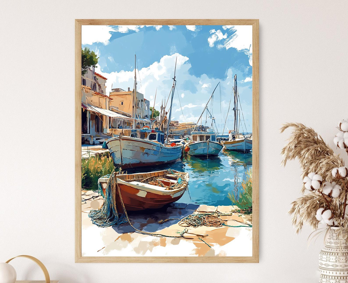 Affiche Port de Haïfa – Œuvre d'art sur la pêche palestinienne