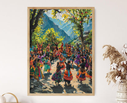 Affiche Festival Kalash – Poster Art Culture Pakistanaise