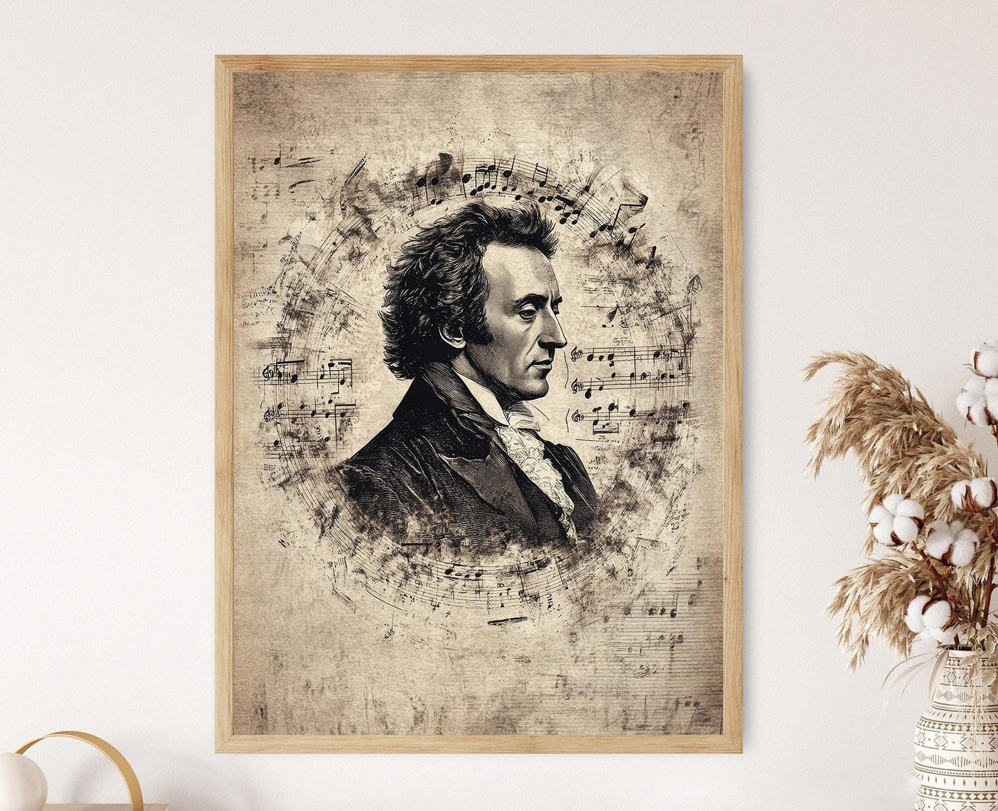 Affiche Frédéric Chopin – Tableau du grand compositeur polonais