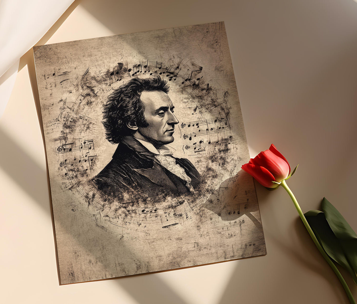 Affiche Frédéric Chopin – Tableau du grand compositeur polonais