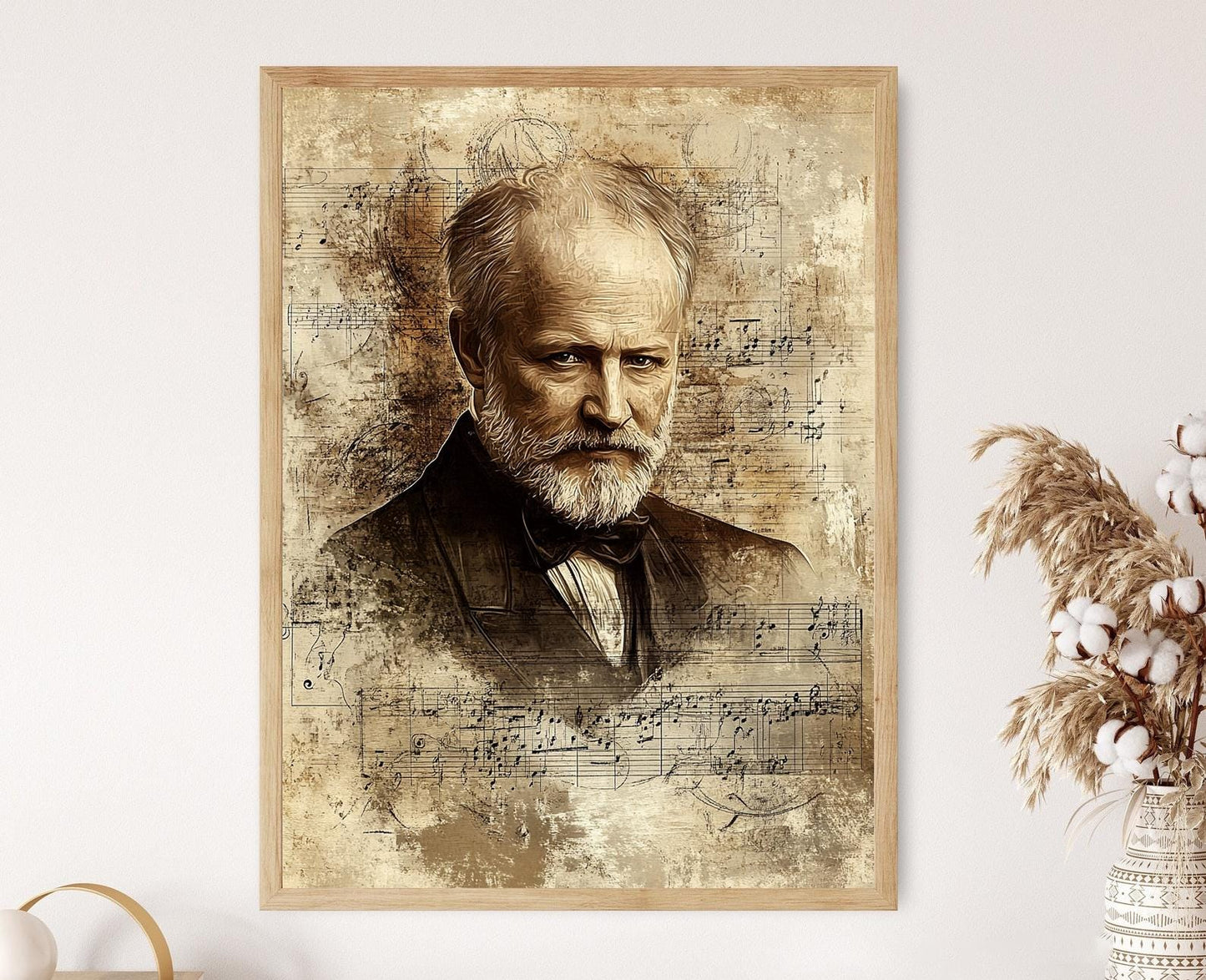 Affiche Portrait de Tchaïkovski – Art mural du compositeur russe
