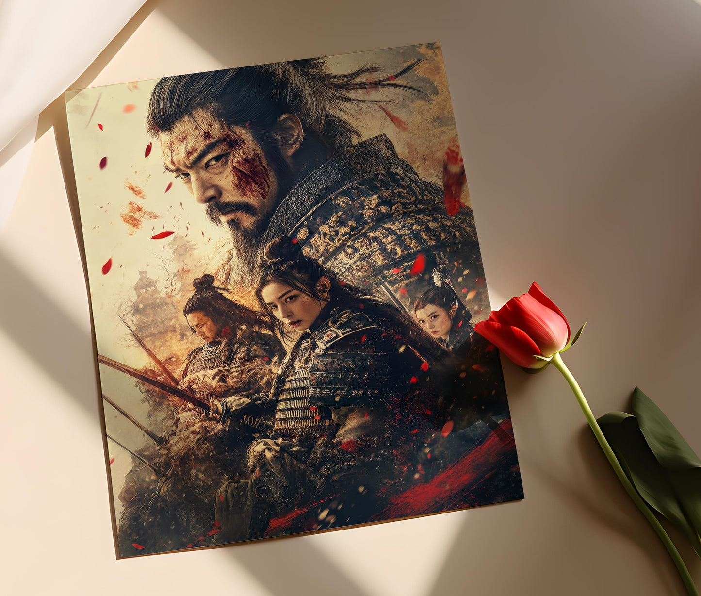 Affiche Samouraï Shogun – Art Japonais, Décor du Guerrier Traditionnel