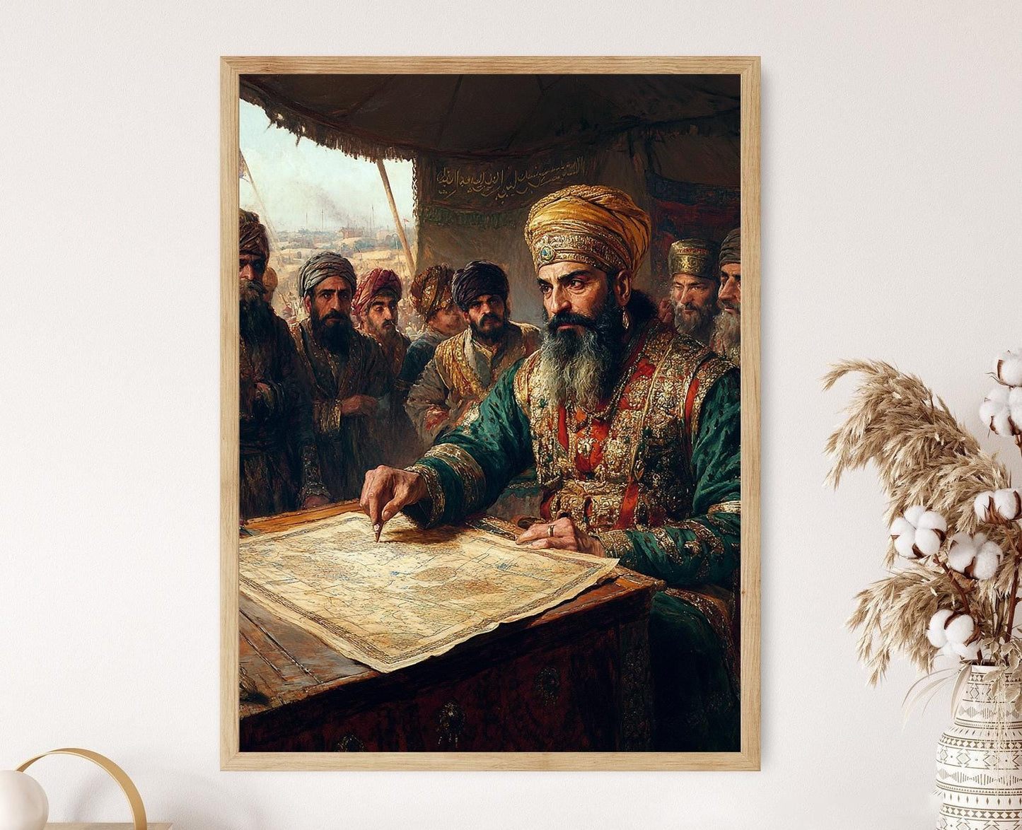 Affiche Conseil de Guerre de Saladin – Art Médiéval Ayyoubide