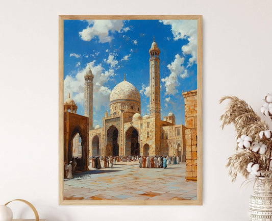 Affiche Mosquée Ayyubide – Poster Art du Patrimoine Islamique Médiéval