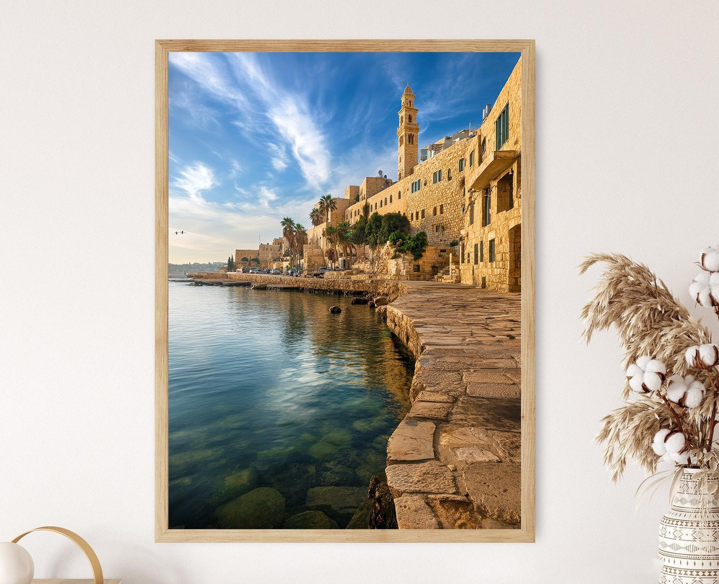 Affiche Côte de Jaffa – Poster Art de Port Antique Méditerranéen