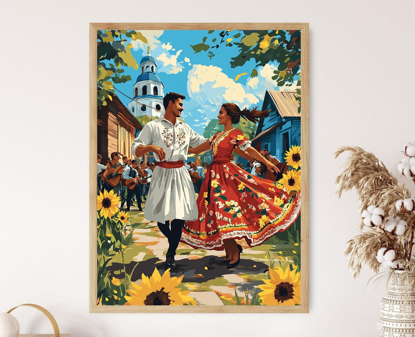 Affiche Danse Hopak Ukrainienne – Art Traditionnel, Scène Folklorique