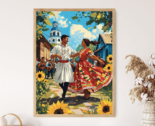 Affiche Danse Hopak Ukrainienne – Art Traditionnel, Scène Folklorique