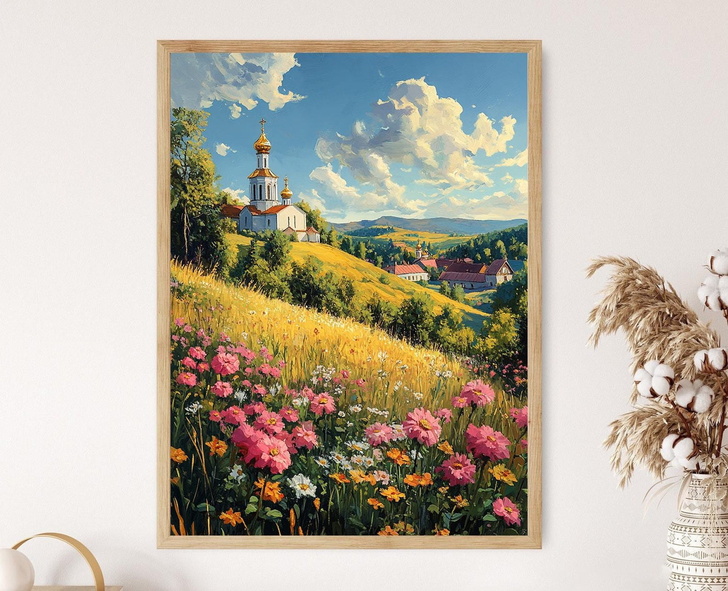 Affiche Paysage de Souzdal – Poster Collines et Coupoles de Russie