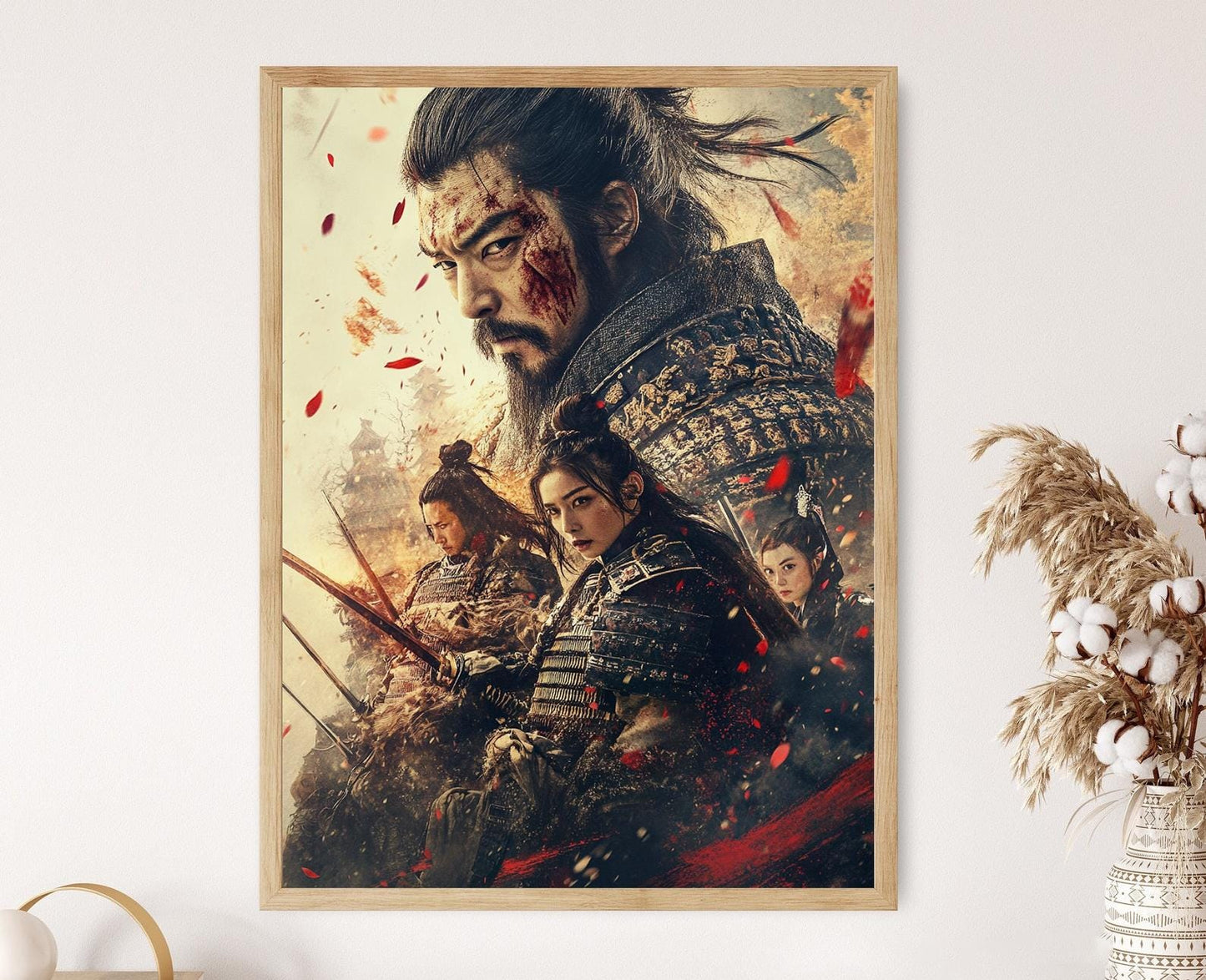 Affiche Samouraï Shogun – Art Japonais, Décor du Guerrier Traditionnel