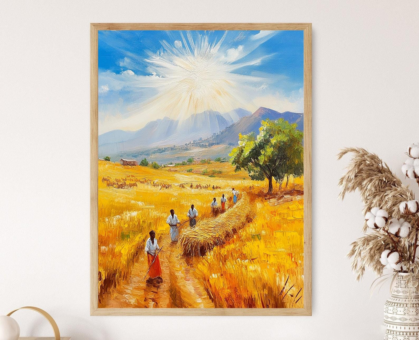 Affiche Agriculture Éthiopienne – Impression Artistique des Fermiers